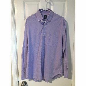 Taylorbird Men's Gingham Purple/Blue Dress Shirt